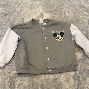 H&M Kids Gray and White Jacket 3T Disney- SEE BACK